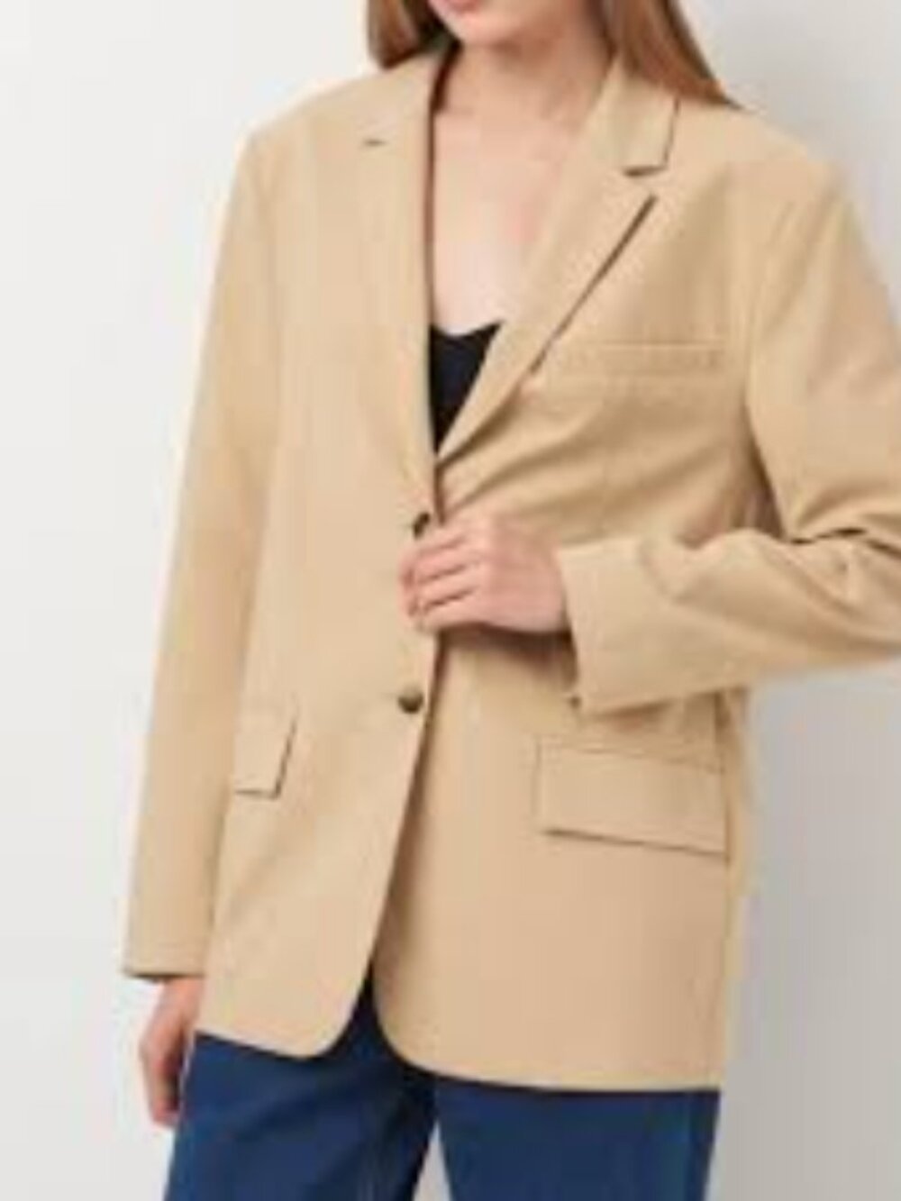 NWT Zara Tan Blazer with Open Peek-a-boo back size XL - Picture 3 of 7
